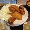 居酒屋 光 唐揚げとあじフライ定食