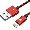 Rampow iPhoneライトニングケーブル【2M/Apple Mfi 認証/保証付き】 iPhone XS/XS Max/XR/iPhone X/8/11 Plus/iPad/iPod lightning usb各種対応 アイフォン急速充電ケーブル 赤