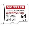 Monster Storage microSD 64GB class10 UHS-1 U3 V30 A1 最大Read95MB/s 最大Write80MB/s 4K対応 Nintendo Switch ドライブレコーダー 動作確認済 変換アダプタ付 日本国内正規品 GAMING Plus MS-GM064MSD