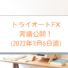 2022年3月6日週のトライオートFX実績公開