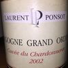 Bourgogne Grand Ordinare Cuvee du Chardonneret Laurent Ponsot 2002