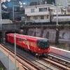 桜咲く風景『御茶ノ水聖橋とＪＲ中央線と地下鉄丸ノ内線』