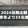 2024年筑駒出願者は昨年度より33名も増加