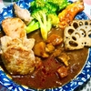 ポークソテーと焼き野菜のレトルトカレーがけ　簡単な低糖質の夕食に