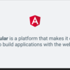 Angular is a Platform