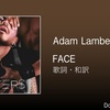 【歌詞・和訳】Adam Lambert / FACE / アダム・ランバート / フェイス