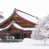護国神社の雪の華