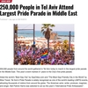 テルアビブで中東最大のLGBTイベントが開催され、世界中から25万人の同性愛者が🏳️‍🌈集まった。