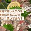 東京湾で釣ったアジを居酒屋に持ち込んで美味しく頂いてきた