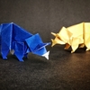 おりがみ：トリケラトプス (Origami : Triceratops)