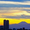 👼🐉夕焼け空の《🗻富士山》並走中~《🚅新幹線🚆在来線》