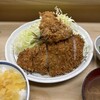 【馬喰町】とんかつ いもや：とんかつ定食にアジフライを加えていただくちょっと贅沢なお昼ご飯