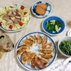 鯛のから揚げ、しそ餃子で晩酌(実家)