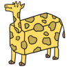 チーズのようなかわいいキリン のイラスト