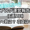 【週間6万PV】はてなブログ初心者の6週間目のPV数は？収益は？【ブログ運営報告】