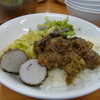 春雨丼、キャベツと蒸し鶏、サラダ、里芋