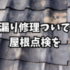 雨漏り修理ついでに屋根点検を。