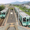 徳島線川田駅で1500形の交換撮影