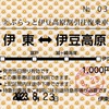 本日の使用切符：伊豆急行 伊東駅発行 ぷらっと伊豆高原割引往復乗車券 伊東⇔伊豆高原