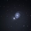 薄雲があっても写る銀河? M51 子持ち星雲