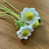 レース編みの花に色をつけた