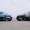 ドイツトップ対決!アウディ R8 V10 vs AMG GT S 加速バトル動画