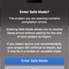 Unityでプロジェクト新規作成しただけなのに、Enter Safe Modeって何これ