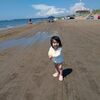 千里浜で水遊び　24 julio 2021