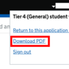 【2018年イギリス学生ビザ(クレジットカードトラブル編)】Tier4 ビザ申請が完了していないPDFファイル