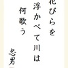 花びらを 浮かべて川は 何歌う