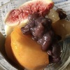 プリンと果物の盛り合わせ
