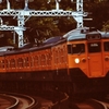 懐かしの湘南色塗装の113系電車