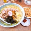 中華そば温故知新＠船橋　生姜ラーメン（塩）・チャーシュー・梅干と花ガツオトッピング