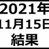 2021年11月15日結果　日経平均上昇したが資産減