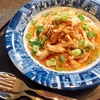 【スープパスタレシピ】【蒸し鶏とねぎの和風だしパスタ】手軽に美味しい♪まかない風パスタ