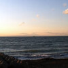 館山北条海岸から夕日の中、富士山が見えた♪