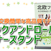 幅が850と1200から選べる高品質ロールスクリーンバナー ロック&ロールバナースタンド レビュー!