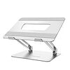 【改良版/安定性抜群】 Euppom pcスタンド ノート パソコン スタンド 折りたたみ式 pc台 昇降式 5~25cm調整可能 角度90まで調整 肩こり腰痛猫背解消 滑り止め 高品質アルミ合金製 PC/iPad/Macbook/Dell/富士通/HP/Lenovoなど17インチまで対応 (シルバー)