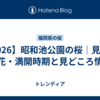 【2026】昭和池公園の桜｜見頃・開花・満開時期と見どころ情報