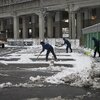 今朝の雪かきの様子♪