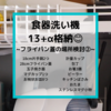 ある日の食器洗い機詰め込み状況 13点＋α フライパン蓋の場所検討②