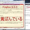 Firefox 3.0.x にバージョンアップして設定いじったら画面が黄色くなった