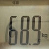 2018年5月10日　体重68.9kg　体脂肪率19.5％　連休のたるみをとって69キロ切り