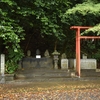 戸上神社の境内にまつられる庚申塔　福岡県北九州市門司区大里戸ノ上