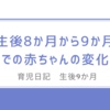 育児日記　生後8か月から9か月での赤ちゃんの変化