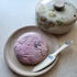 ブラックベリーで豆乳チーズができた