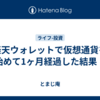 楽天ウォレットで仮想通貨を始めて1ヶ月経過した結果！