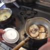 幸運な病のレシピ（ 2129 ）夜 ：スズキの甘露煮、スズキ味醂醤油焼、汁（キャベツと豚バラ）