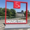 5周年のアメイジング・トヤマ＆カラス向け警告文＠富山城址公園【富山市内中心部散歩 その１】