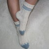 A blue sky and clouds socks　2012-#06 *74　完成しました。